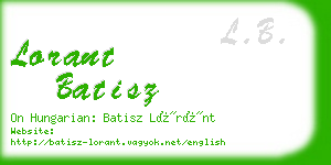 lorant batisz business card